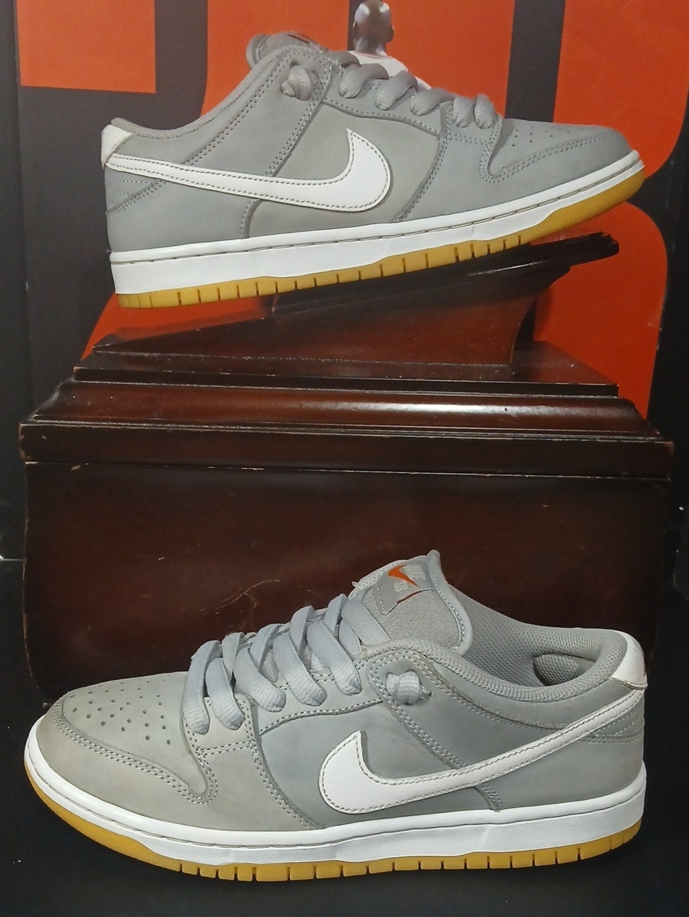 Nike SB Dunk Low Pro ISO "Wolf Grey Gum" Mens Size-7.5, 100%AUTHENTIC!